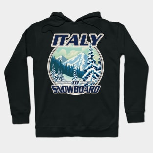 Italy To Snowboard logo Hoodie